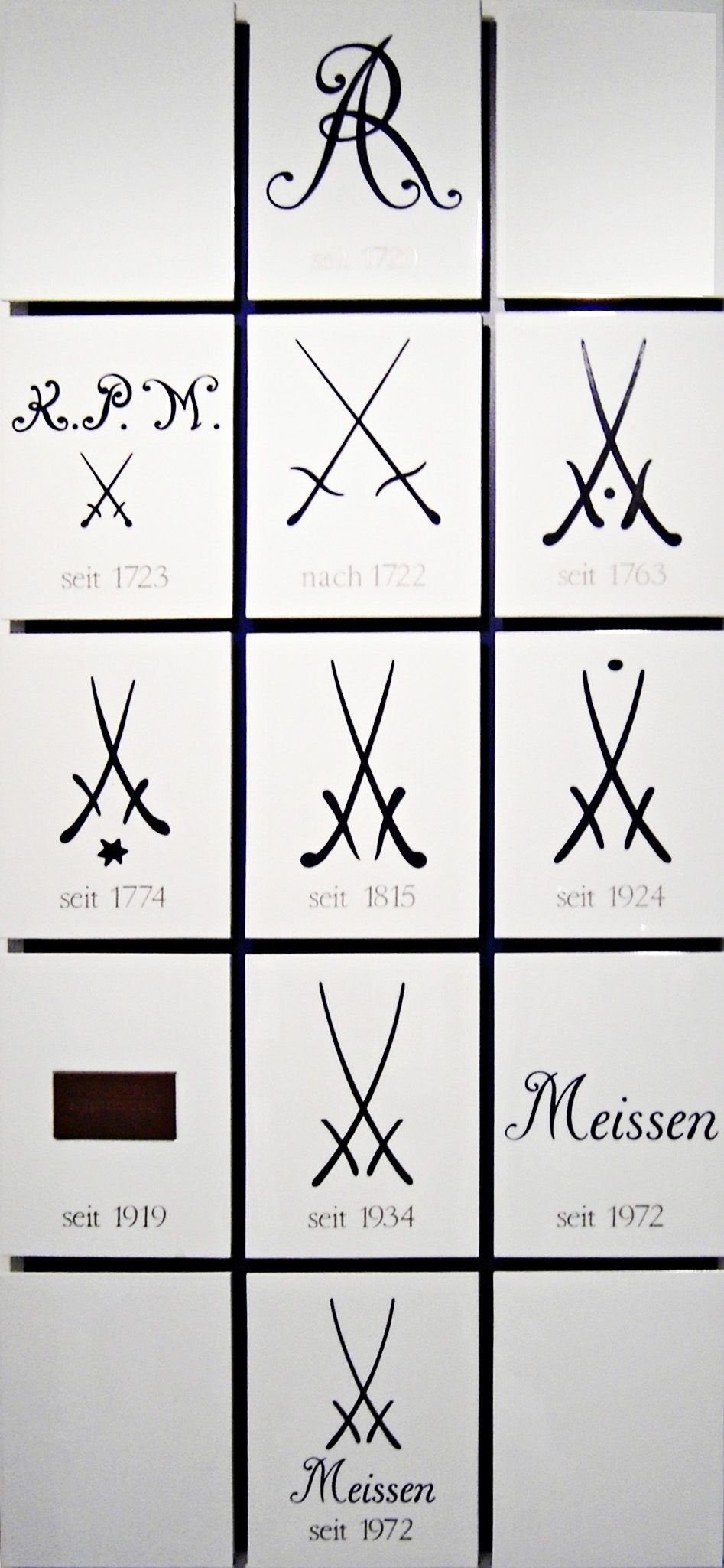 Meissen Porzellan Schwertermarke – Entwicklung der Marke seit 1722