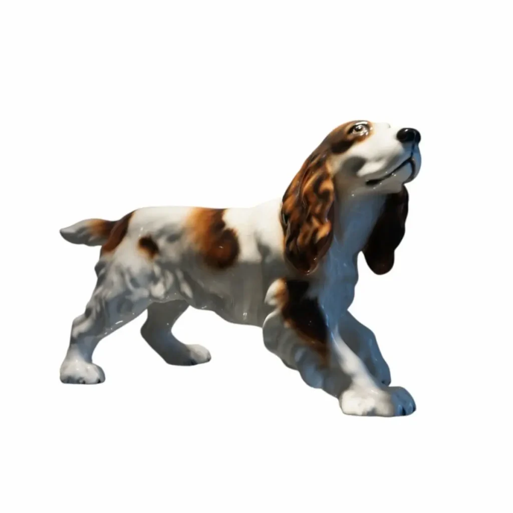 Goldscheider Porzellanfigur Spaniel Hund