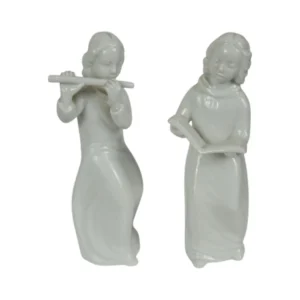 Paar Augarten Porzellanfiguren „Flötenspielerin und Sängerin“