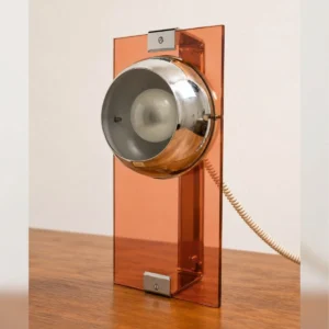 FASE Space Age Tischlampe mit Acrylglas – Vintage Design 1970er Jahre