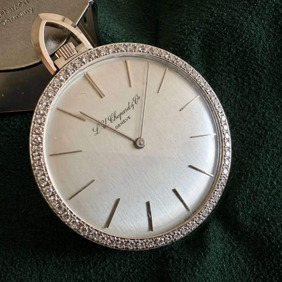 Chopard Taschenuhr 18K Weißgold mit 64 Diamanten – Ref. 3126/3001