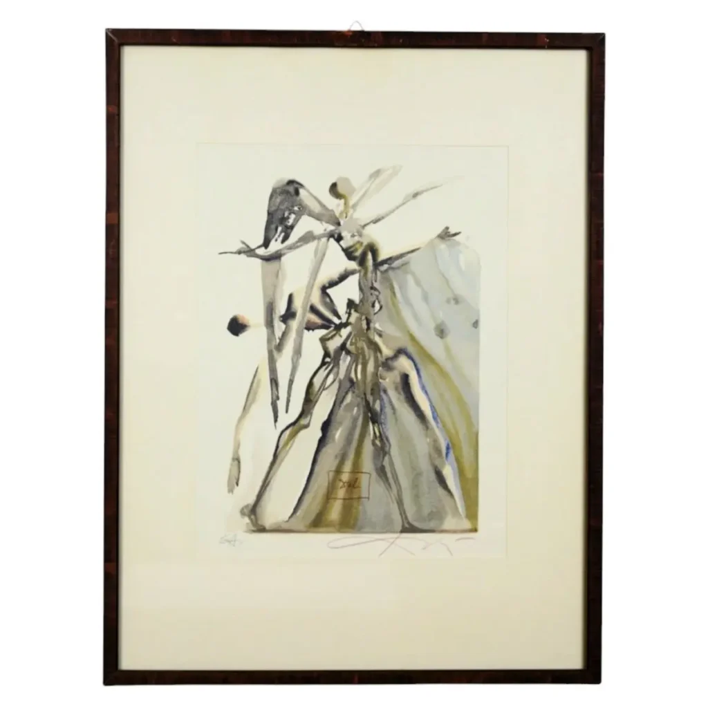 Salvador Dalí „Divine Comedy“ Lithografie EA handsigniert gerahmt