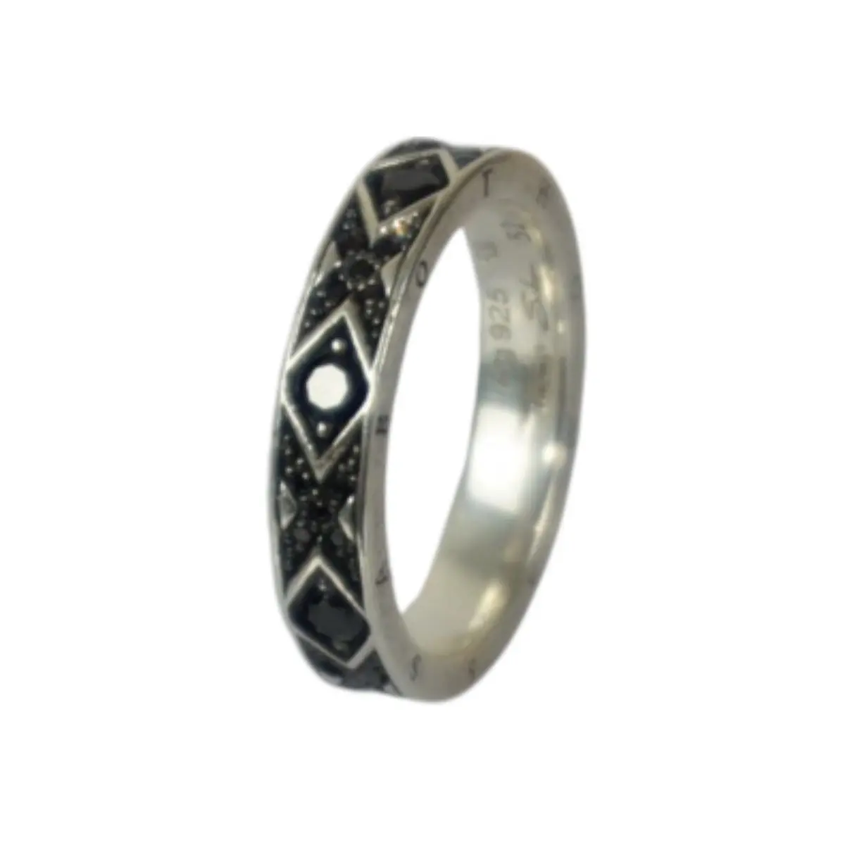 Thomas Sabo 925 Silber Ring mit schwarzen Zirkonia