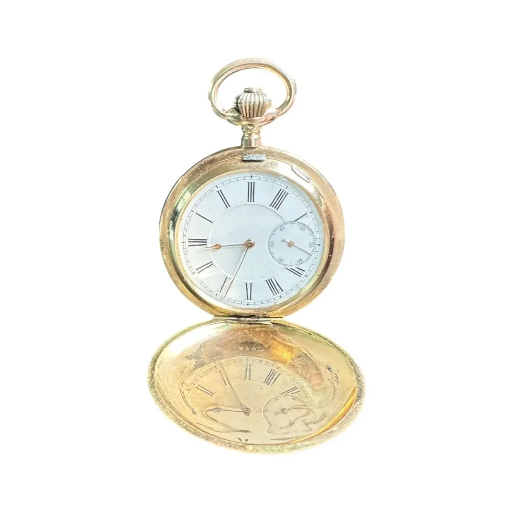 14 Karat Gold Taschenuhr – Handaufzug – 37878