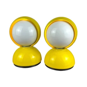 2x Artemide Eclisse Tischleuchten von Vico Magistretti – Gelb