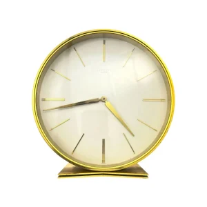 Junghans Meister Tischuhr – Messing, Mid-Century Design 21 cm