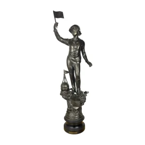 „Le Navigateur“ große Skulptur eines Seefahrers – 72 cm